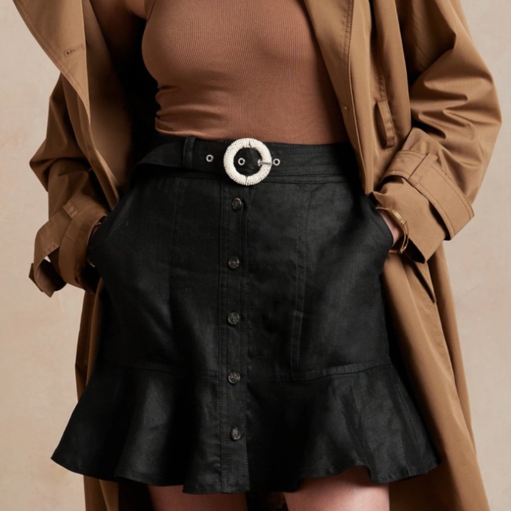 Linen Mini Skirt